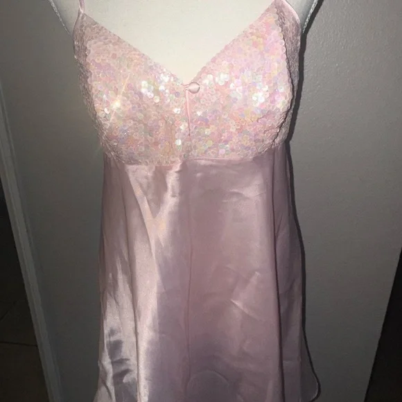 Gold label Victoria's Secret Pink Sequin Chemise